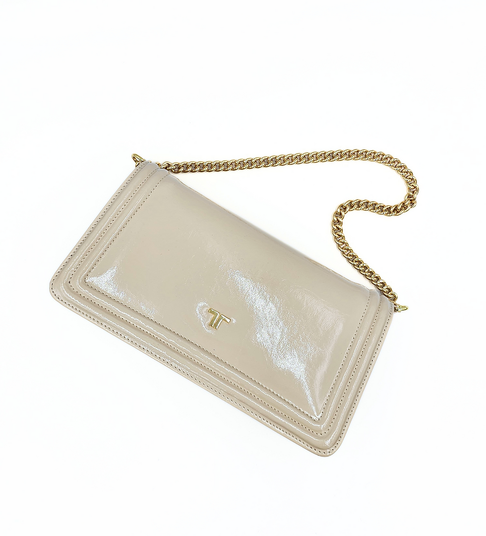 Küçük resim: Splenda Bej Rugan Deri Omuz Çantası