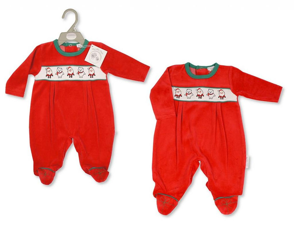 Velour Christmas Romper