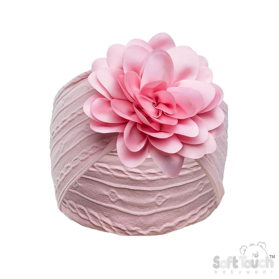 Baby girl stretch headband with flower attached. Very pretty