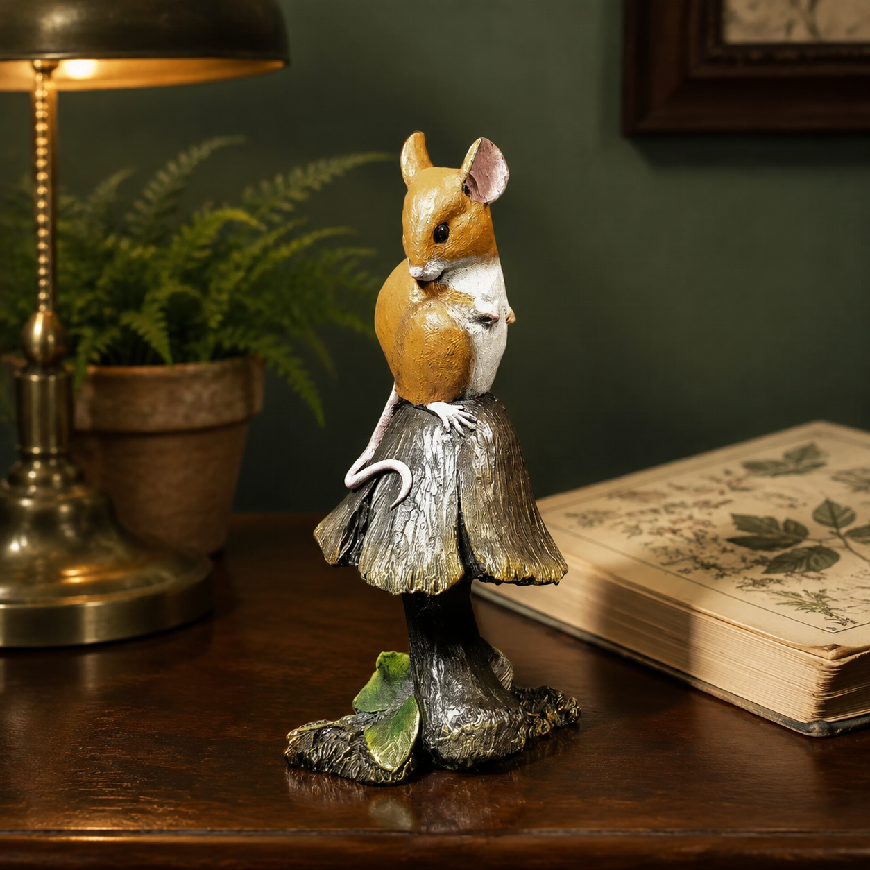 Toadstool Mouse Bronze by Richard Cooper