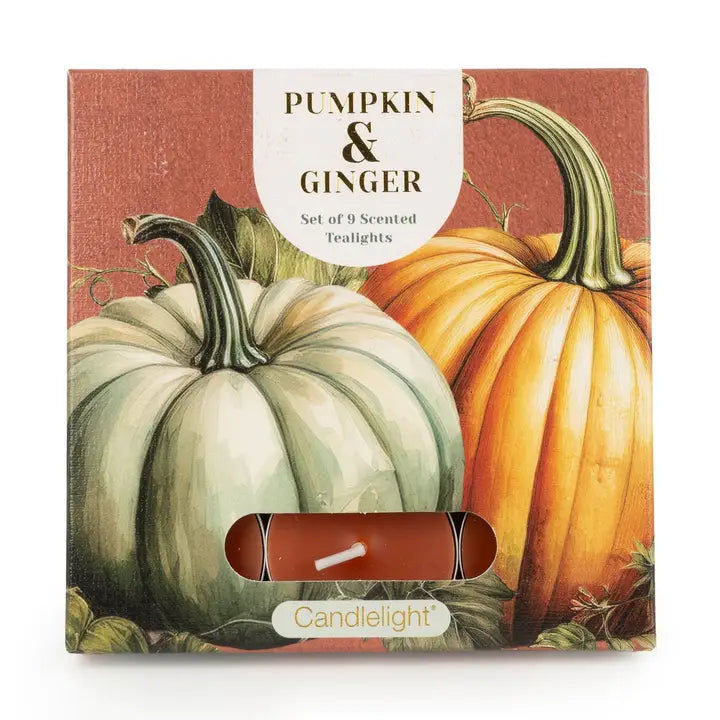 Set of 9 Tealights - Pumpkin & Ginger