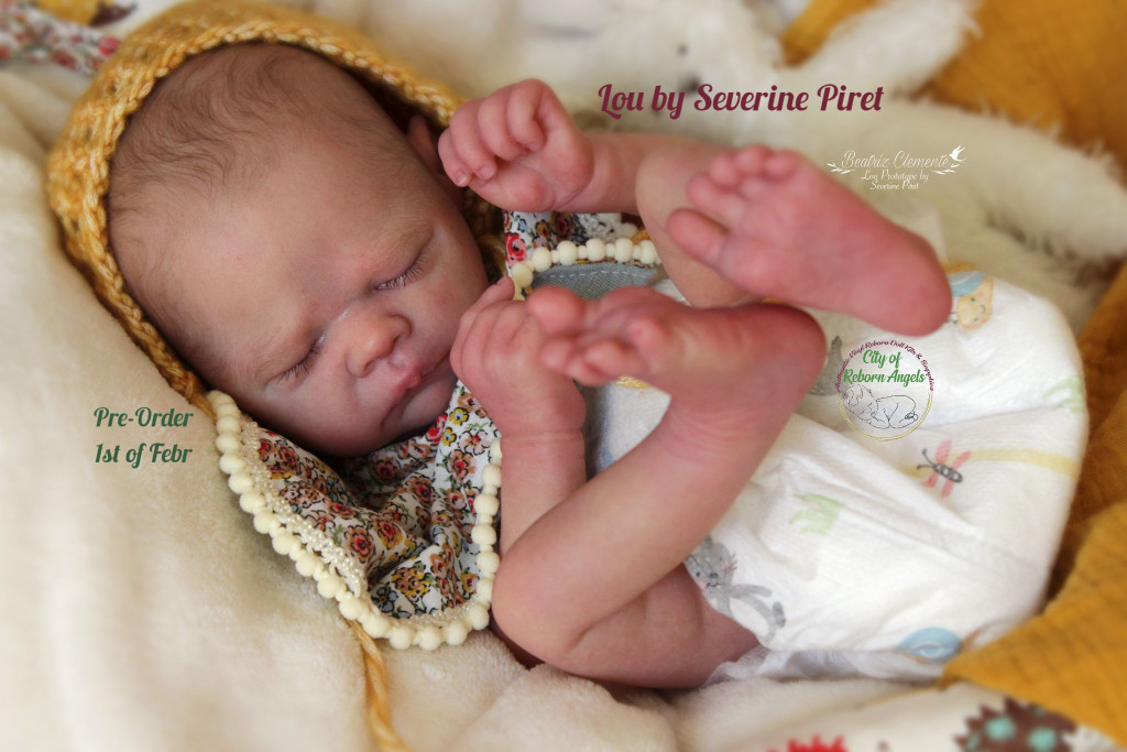 Lou original reborn doll sculpt by Séverine Piret