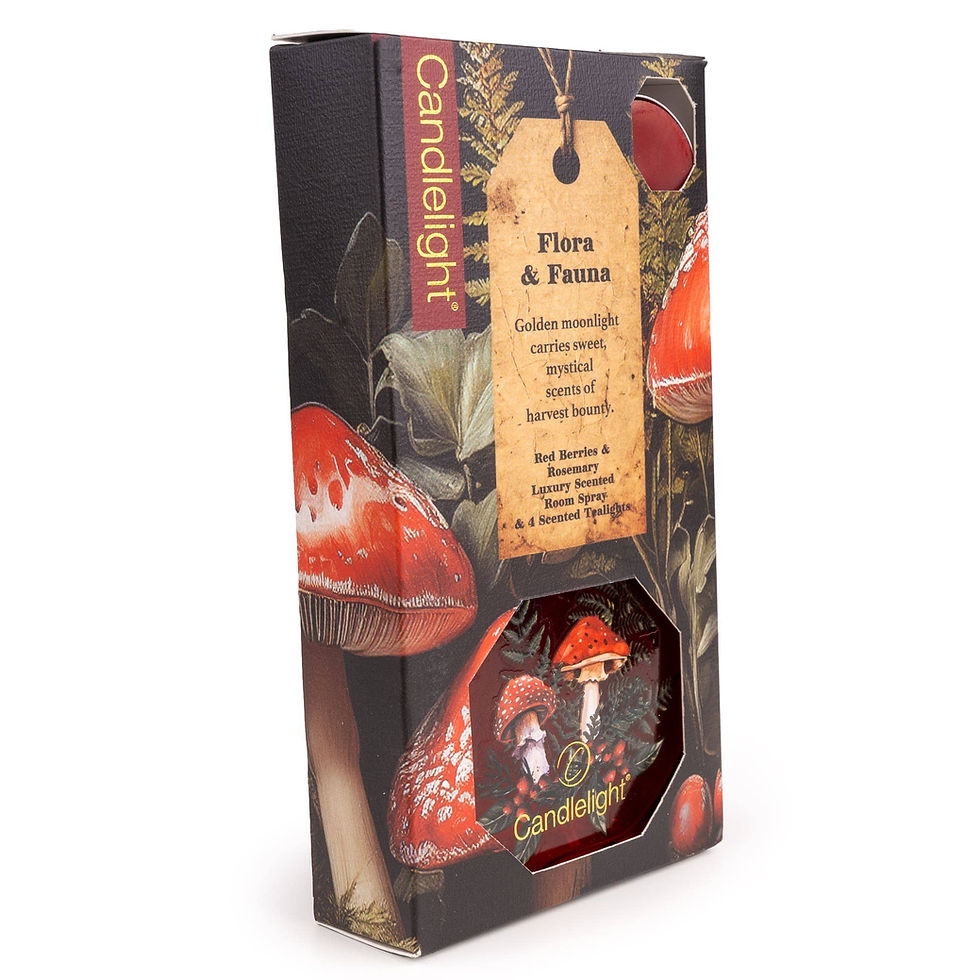 Room Spray & Tealight Gift Set - Toadstools Flora & Fauna