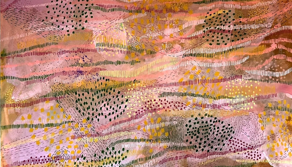 ‘OCCIPITAL’, Claire Foord, 2024, acrylic on canvas, 150 x 90 cm.