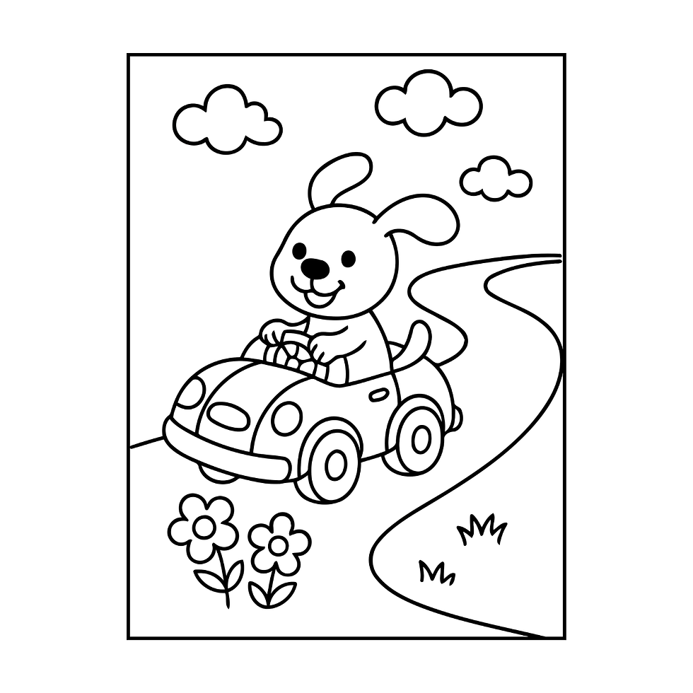 Thumbnail: Dog driving a car