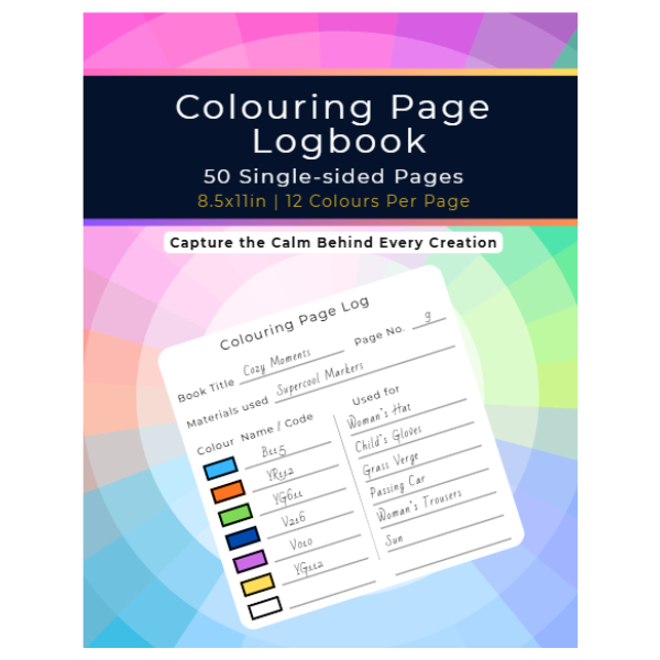 Colouring Page Logbook Cover Image
