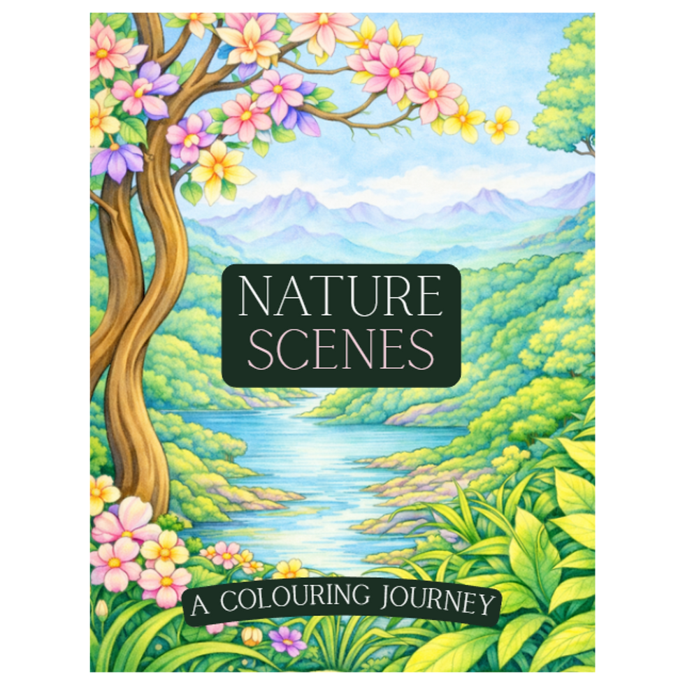 Nature Scenes Colouring Book Cover