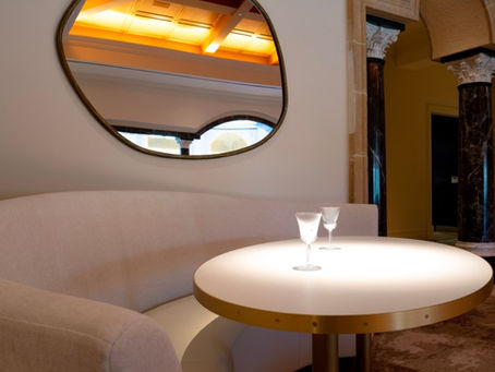 Elegant seating area inside Addison restaurant in Del Mar, showcasing the beautifully reimagined dining experience after its recent renovation.