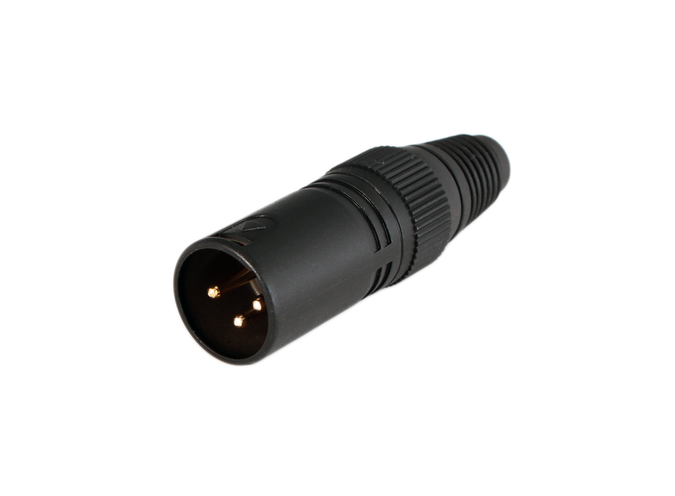 3-Pin XLR Male Connector, matte Black Finish