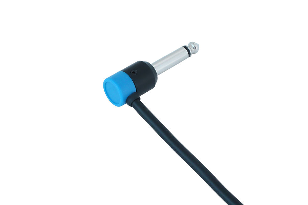 Thumbnail: Low-Profile Right Angle 1/4" Phone Plug, 2-Pole