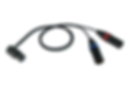 Low-Profile XLR-5F to (2) Straight XLR-3M ”Y” cable