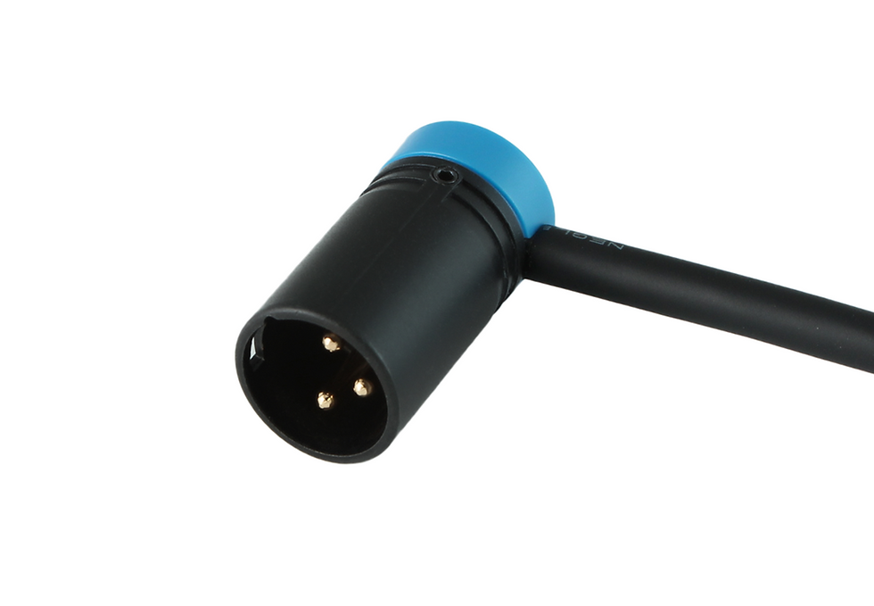 Thumbnail: Low-Profile Right Angle XLR 3-pin Male, B-Shell