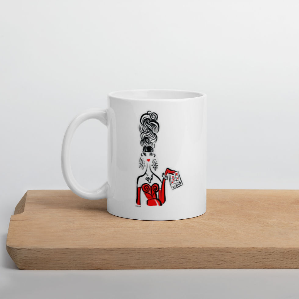 Simone White Glossy Mug