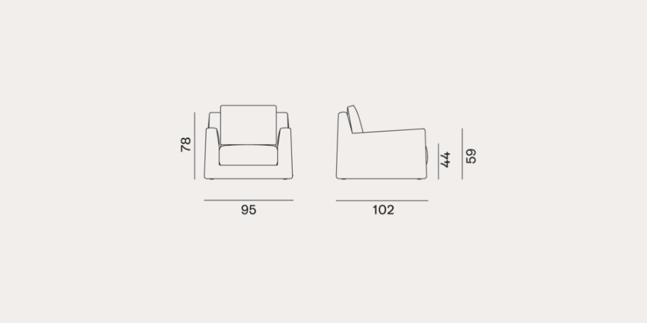 Miniature : Fauteuil Loll 01 "95cm"