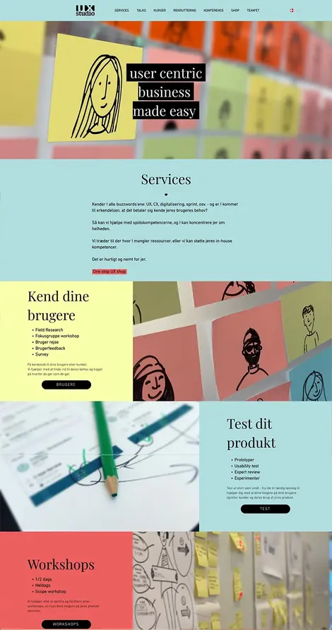 UX studio, Website design