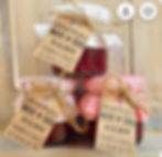 DIY small jars of jelly using local fruit in the area with bride and grooms name and the wedding date.