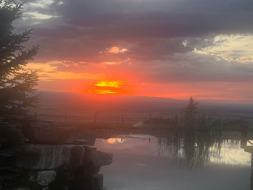 Amazing sunset at Grand Junction Wedding .