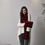 Thumbnail: Faux Fur Pocket Scarf Red & Black Plaid