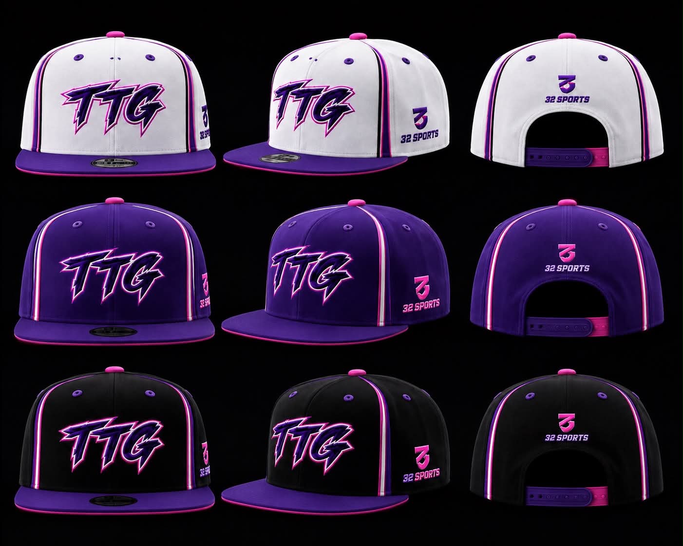 32 Sports hats design preview