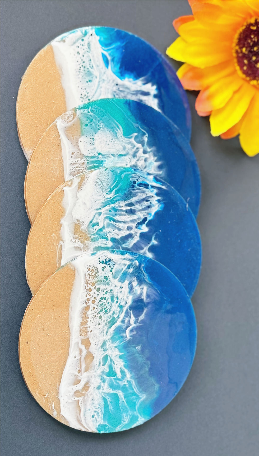 3 Ocean Resin Coasters