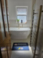 Completed small modern bathroom