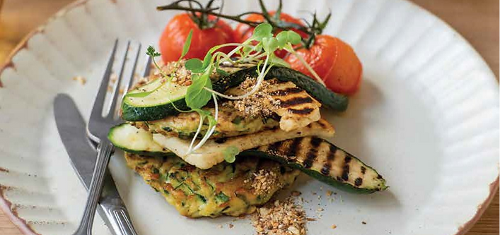 grilled courgette