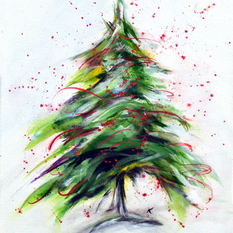 A Very Merry Christmas Tree 11x14