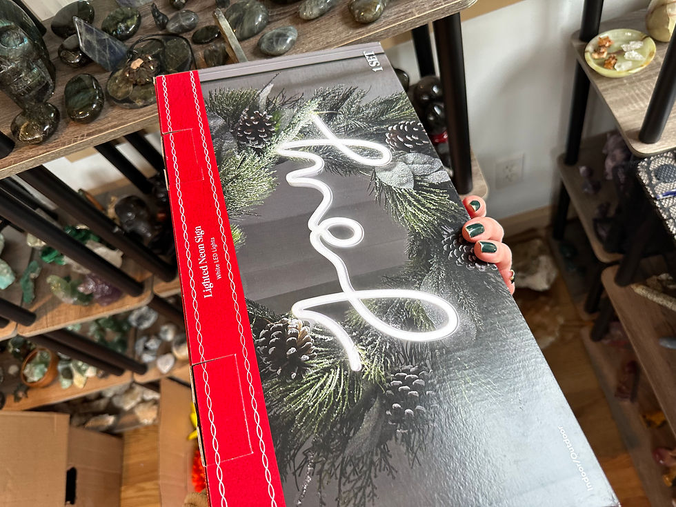 Thumbnail: Ashland Christmas “Joy” LED Neon Sign – White Light 16in Plug-In Indoor/Outdoor