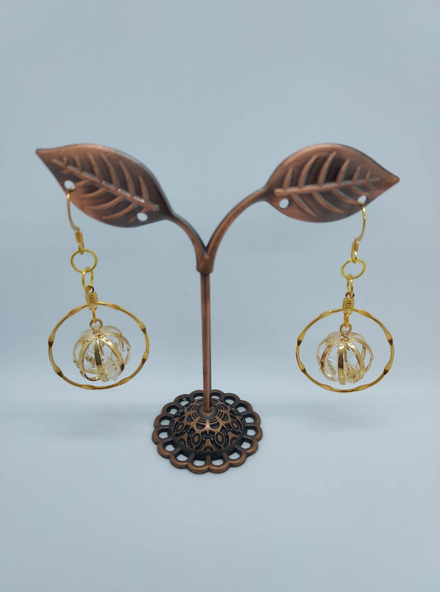 Golden ball Earrings