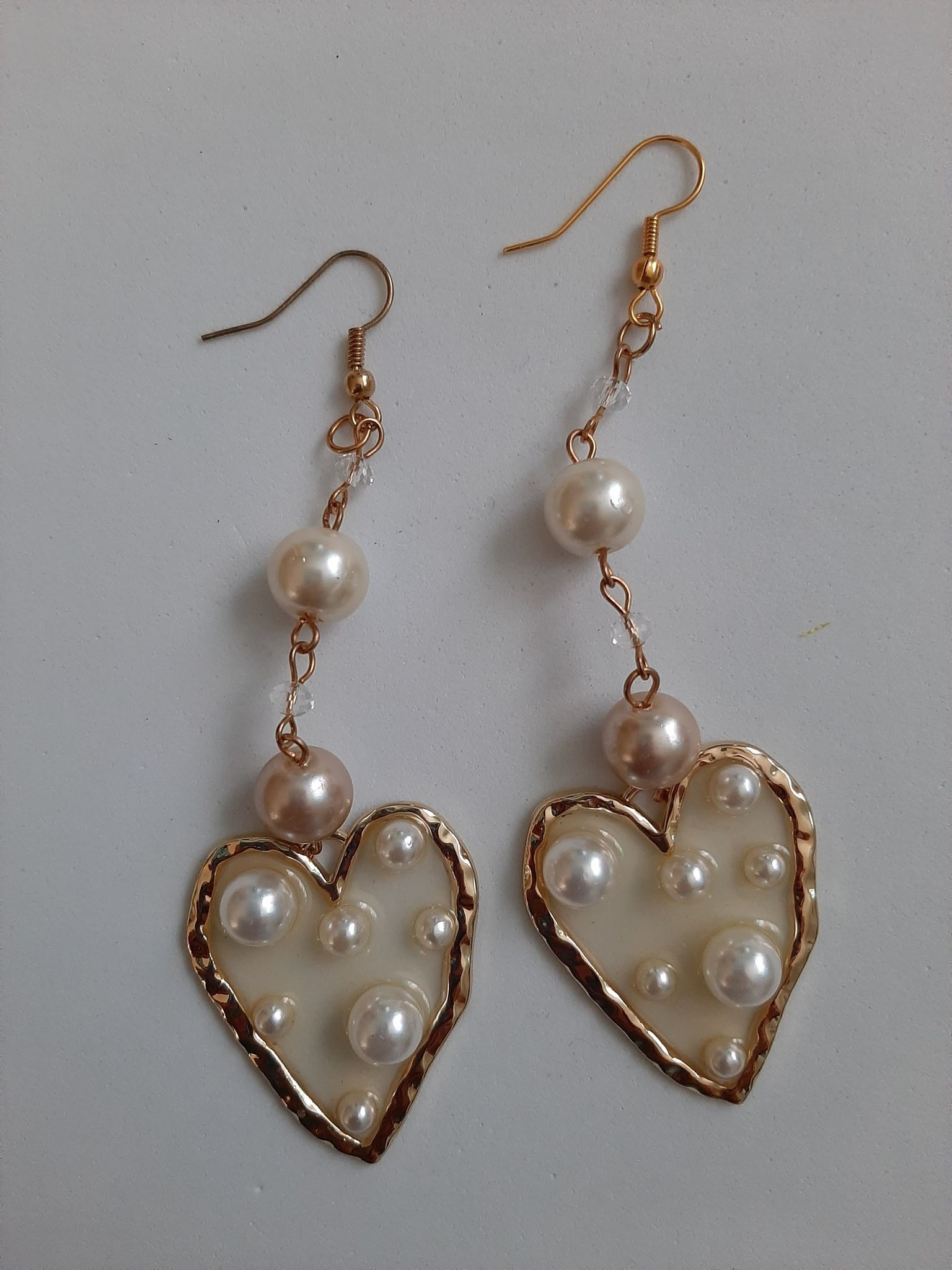 Pearl and heart lampshades