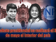 Debate presidencial se realizará el 30 de mayo al interior del país entre PL vs. FP