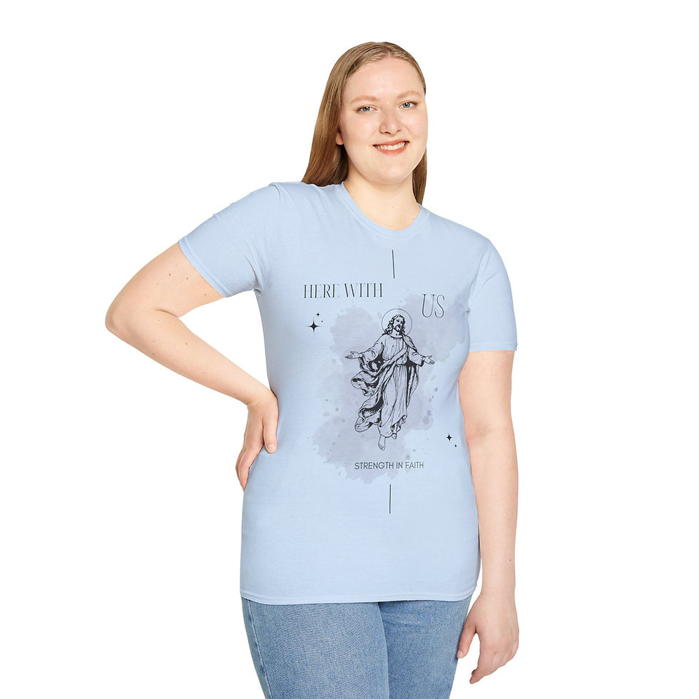 Thumbnail: Here with Us Stay in Faith / Unisex Softstyle T-Shirt