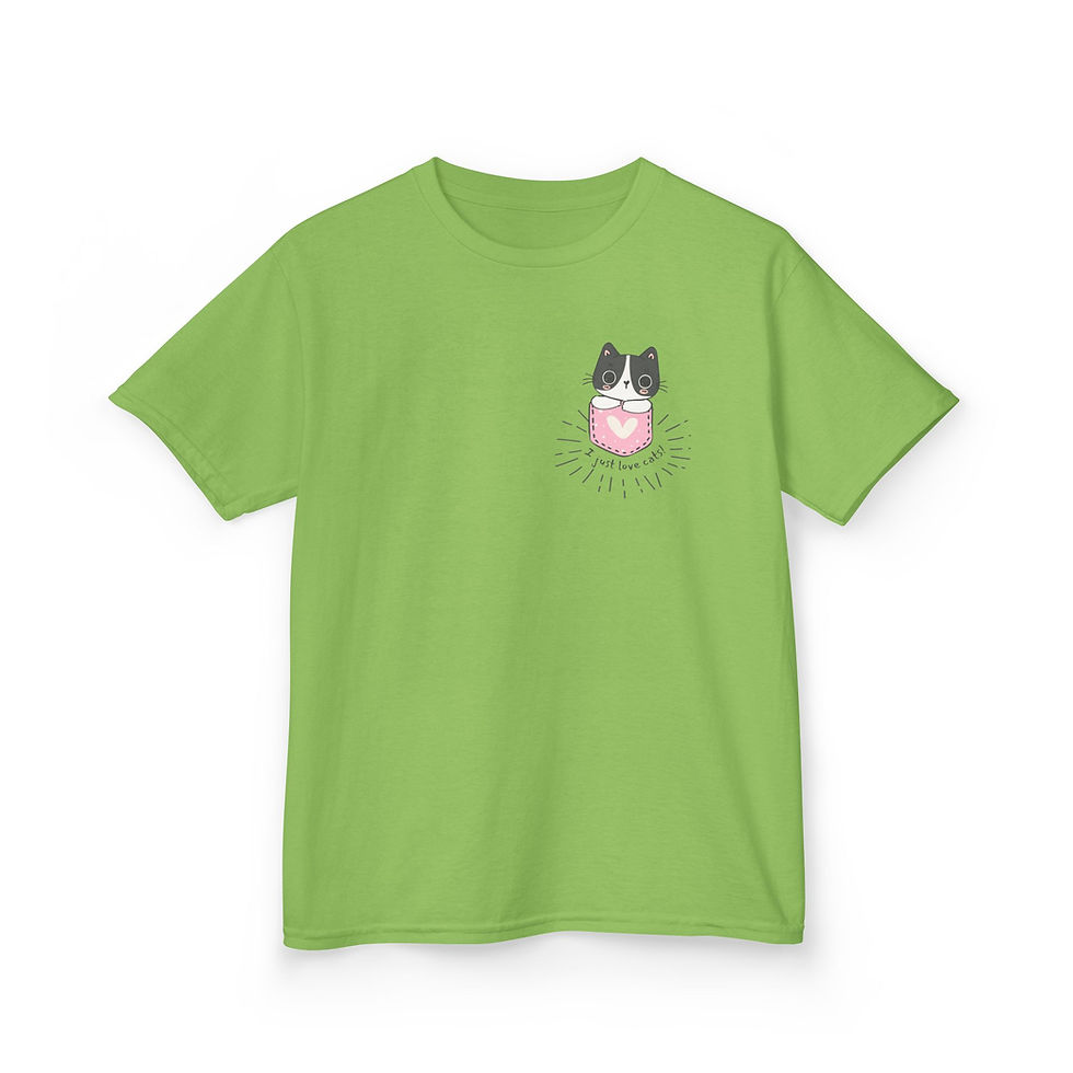 Thumbnail: I Just Love Cats! Kids Heavy Cotton™ Tee
