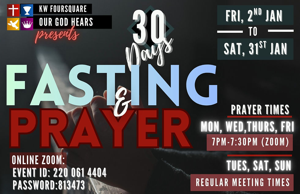 30 Days Fasting and Prayer