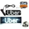 Placa Carro Led De Aplicativo Uber Botão Liga Desliga