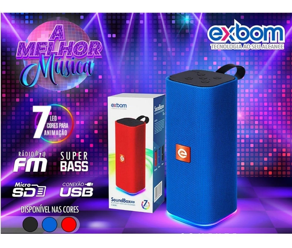 Caixa De Som Bluetooth Caixinha Som Portatil Potente Fm Usb