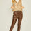 Thumbnail: Taupe Hooded Vegan Leather Vest 