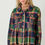 Thumbnail: Jane Blue Plaid Babydoll Top