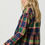 Thumbnail: Jane Blue Plaid Babydoll Top