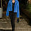 Thumbnail: Veronica Royal Blue Fur Coat 