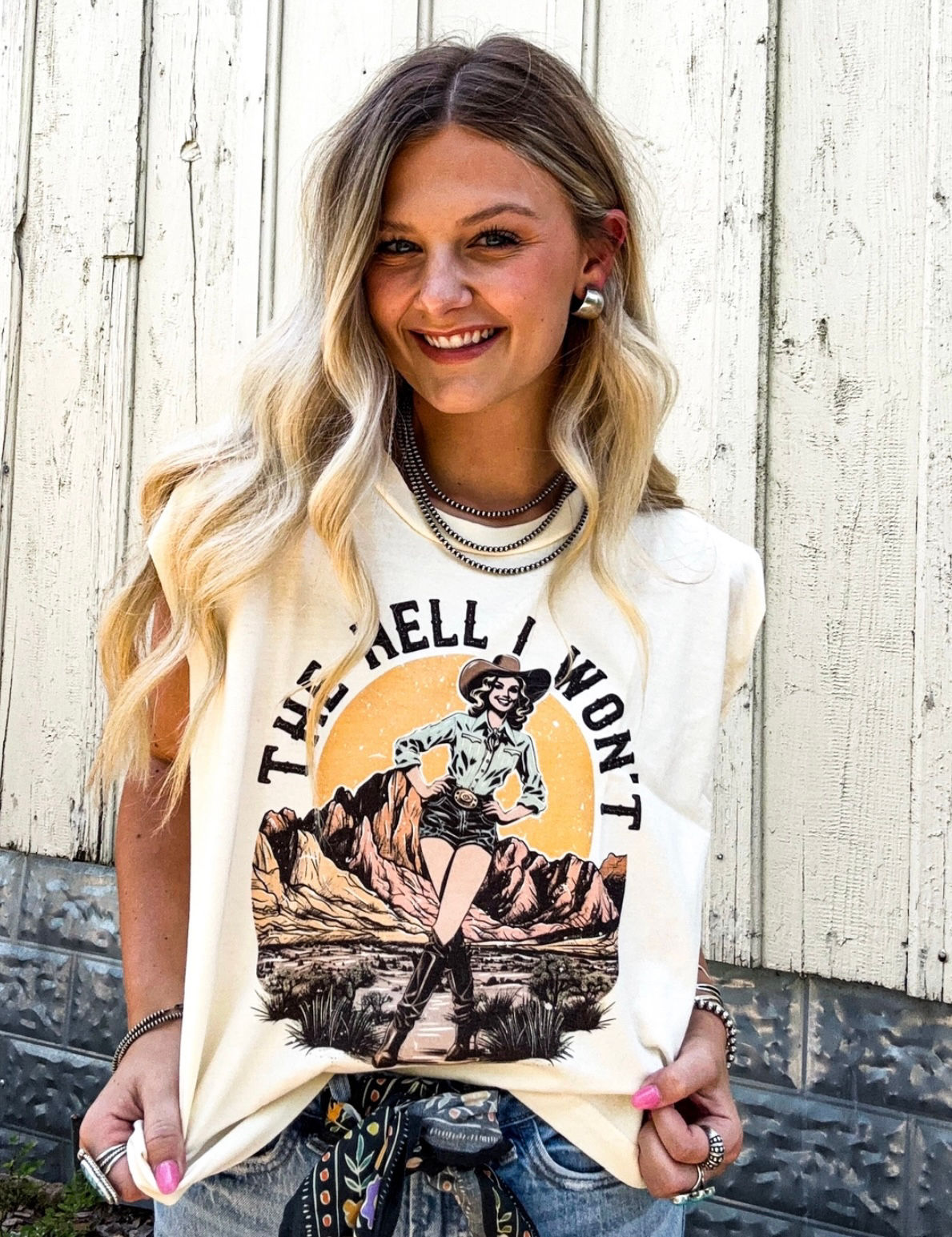 The Hell I Won’t Boxy Tank T-Shirt