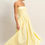 Thumbnail: Vivi Pale Yellow Strapless Dress