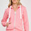 Thumbnail: Off Hours Coral Pink Zip Up Sweatshirt