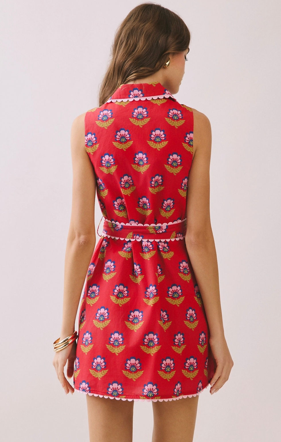 Thumbnail: Happy Petals Scalloped Midi Dress