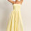 Thumbnail: Vivi Pale Yellow Strapless Dress