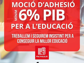 Adhesió moció 6% PIB per l'educació