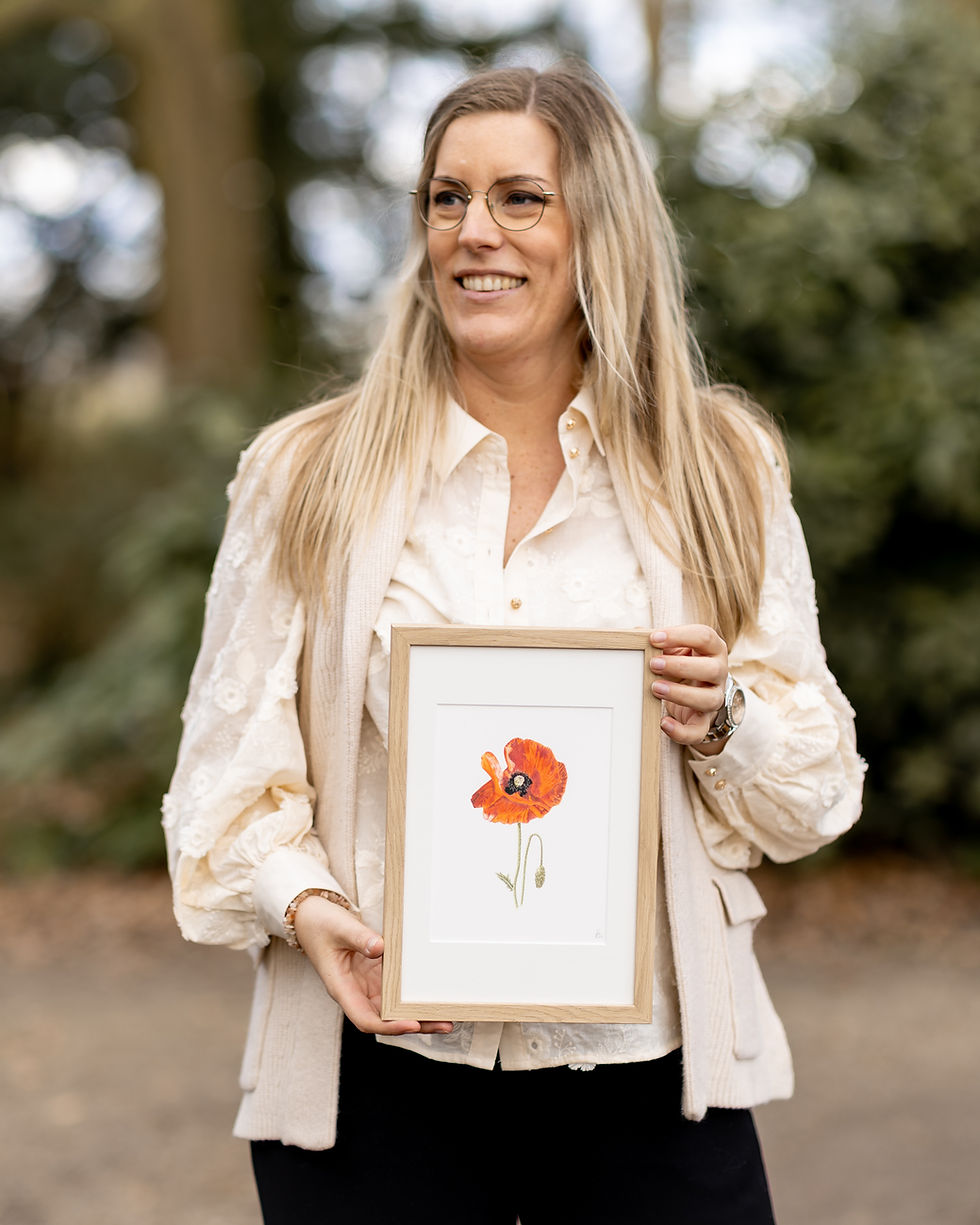 Originele klaproos tekening