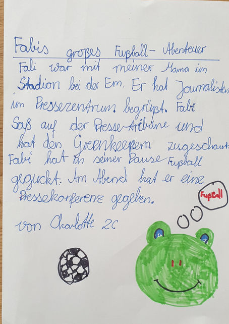 Fußballfrosch Fabi im EM-Fieber