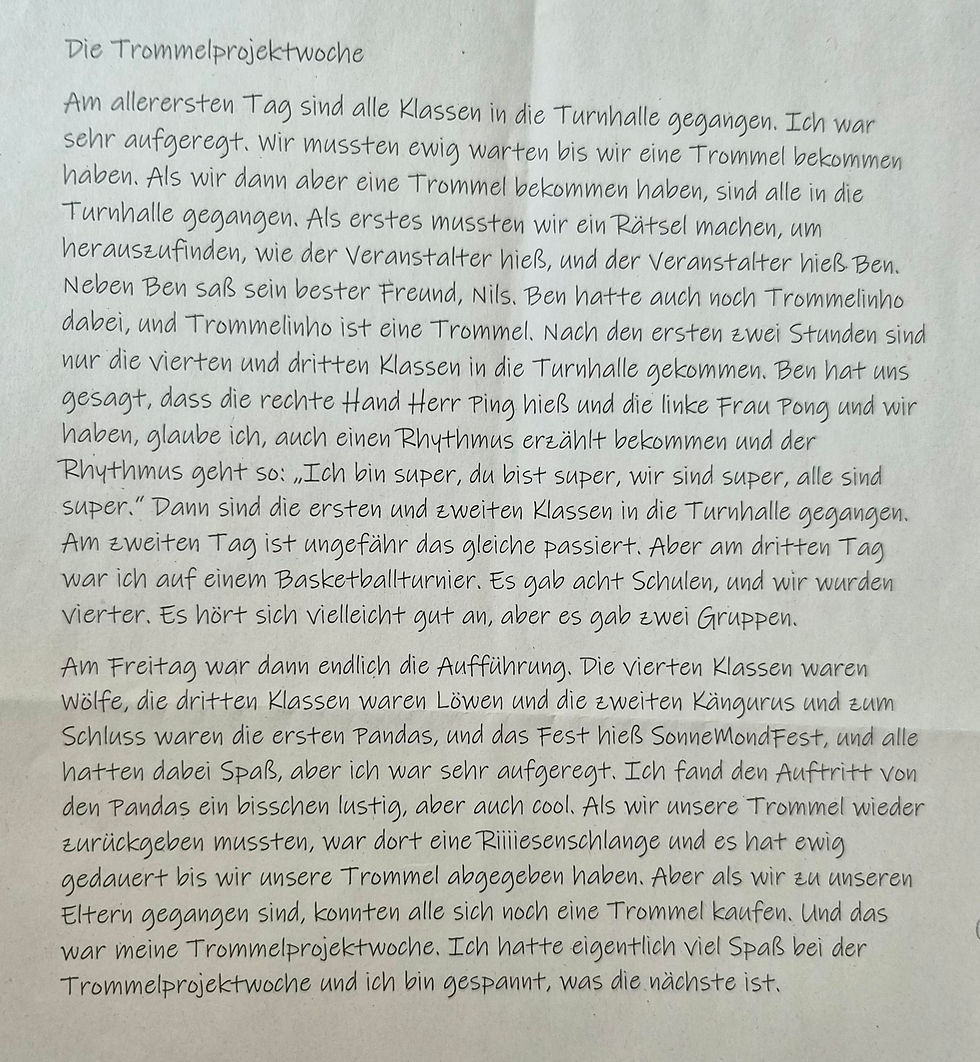 Die Trommel-Projektwoche