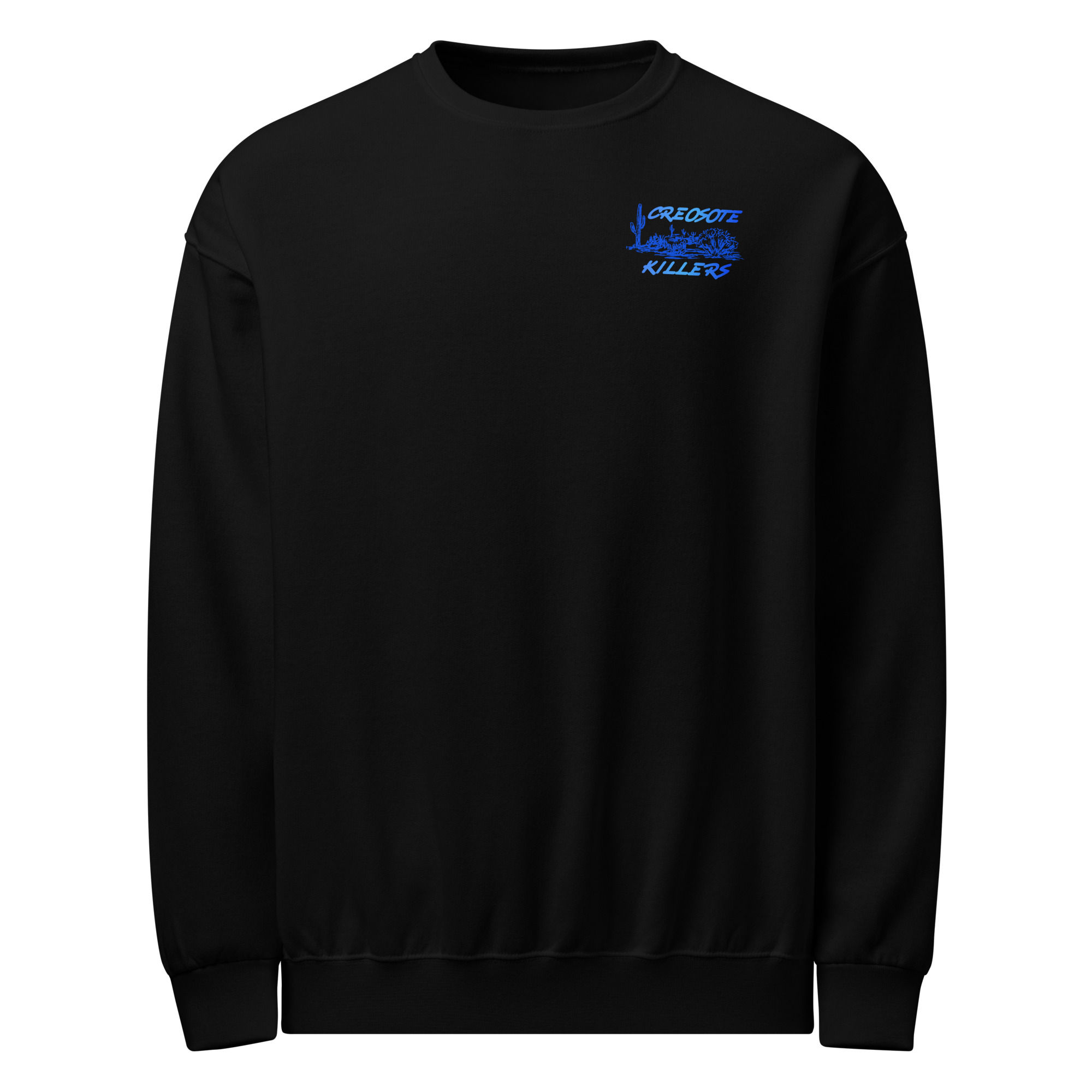 Crew neck sweatshirt- checkered blue